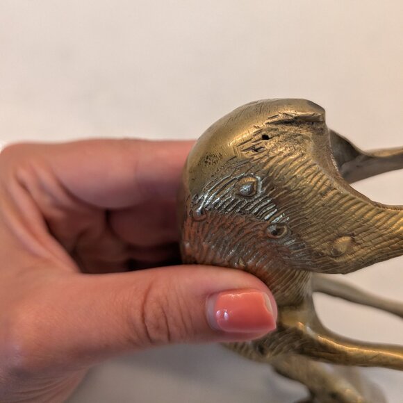 Vintage Brass Deer Figurines - Pair of Does - Picture 10 of 12